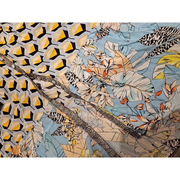 TAJ by Sabrina Crippa Button Down Maxi Dress Small Viscose Patchwork Cottage 180 - Picture 10 of 11